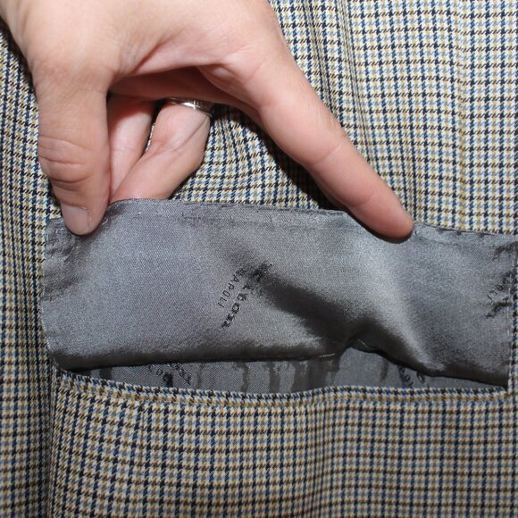 KITON plaid 100% Cashmere Lineden 3-button sport coat - Picture 5 of 8